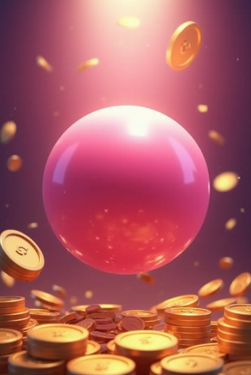 un globo de Plinko sobre el dinero